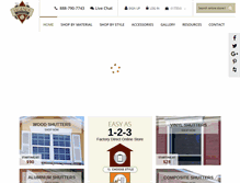 Tablet Screenshot of decorativeshutters.com